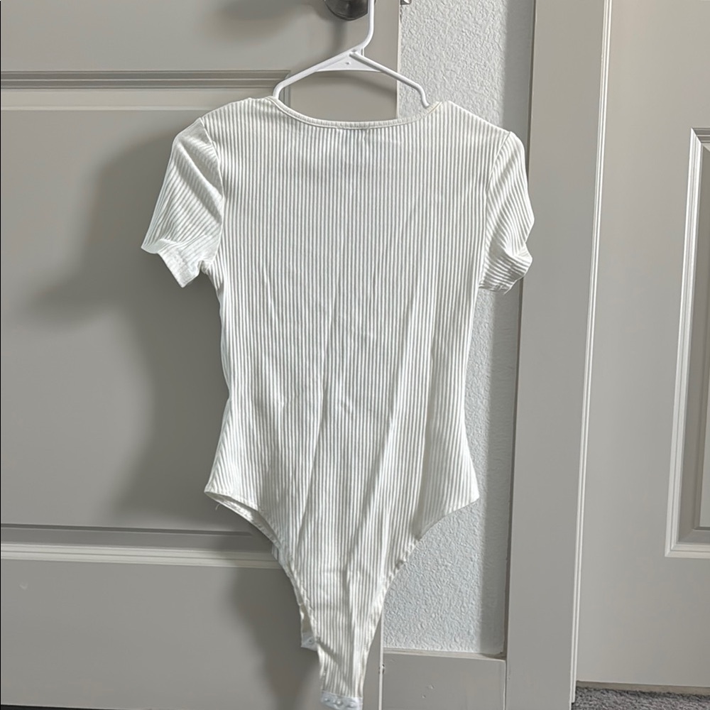 Princess Polly Cream Ribbed Top - Picture 3 of 3